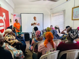 A Libya returnee recounting his sad experience at the Awareness raising collaboration programme