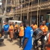 The Musical Band  at the Market Outreach in Oyingbo, with Project Manager, Morenike Omaiboje and WOCONs Legal Officer, Edith Atiti